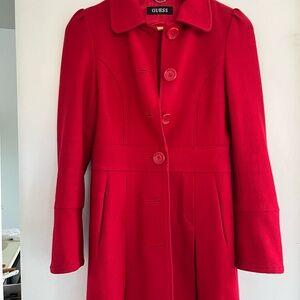 3/4 Length GUESS Women's Red Coat